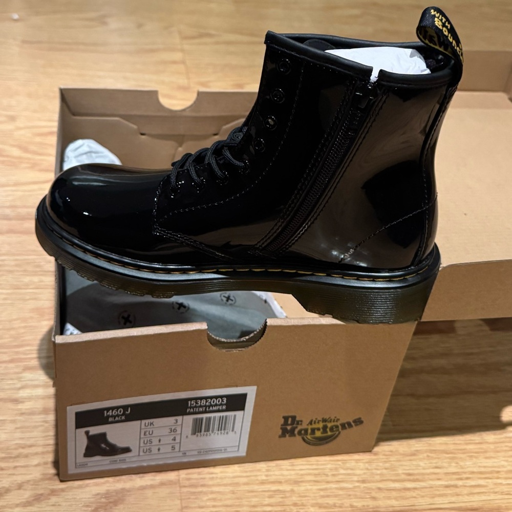 Dr. Martens KIDS Glossy Black Boots
